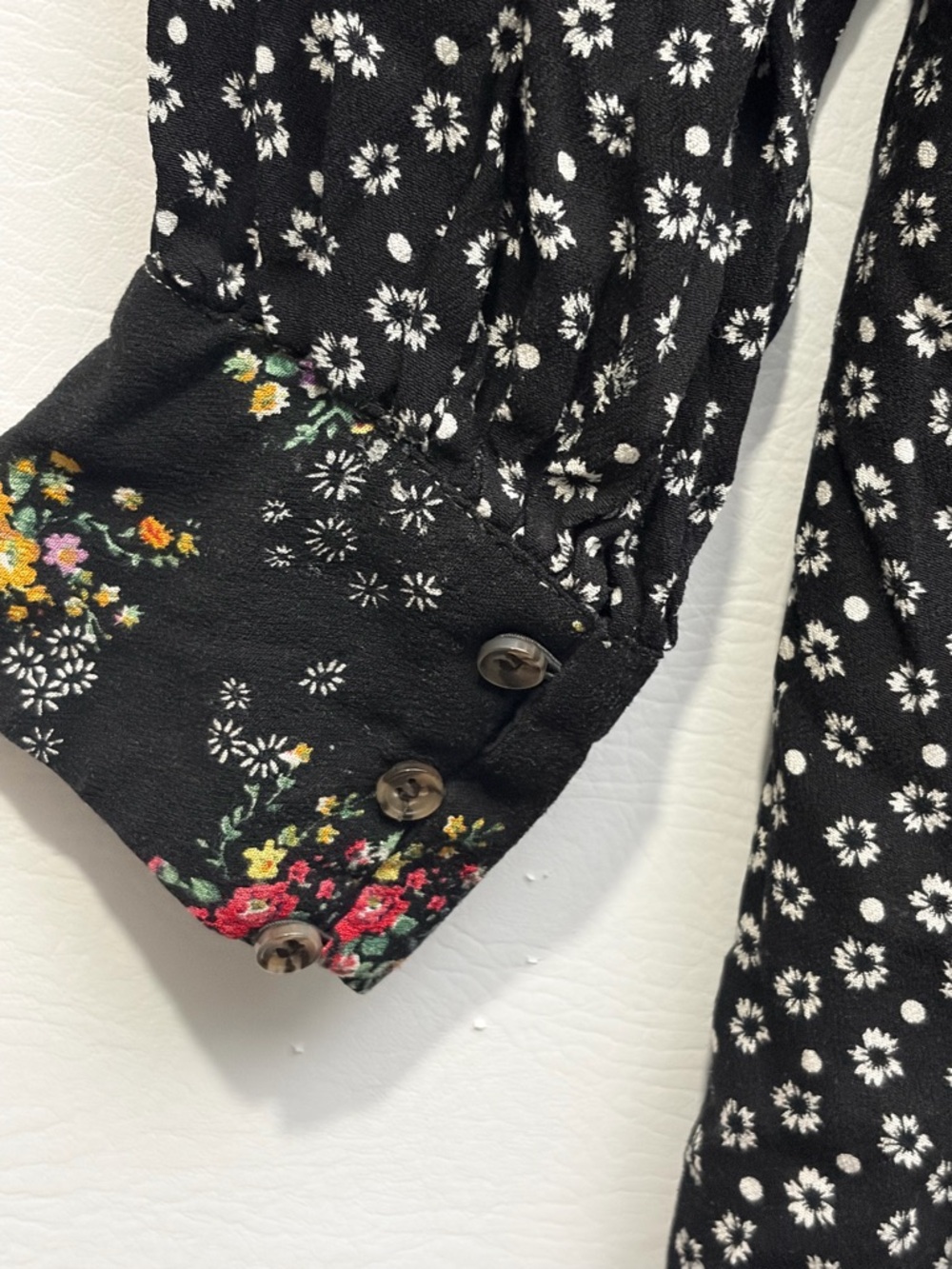 Free People Black Floral Mini Dress - Picture 6 of 13